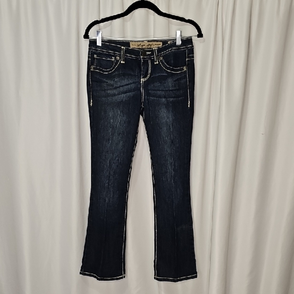 Nine West "Vintage America Jeans" Dark Indigo Women's Mid Rise Boot Cut Jeans